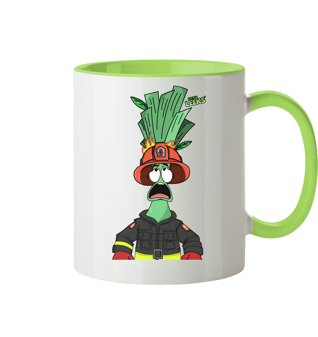 Motiv Nr 04: Feuerwehrlauch - Tasse zweifarbig