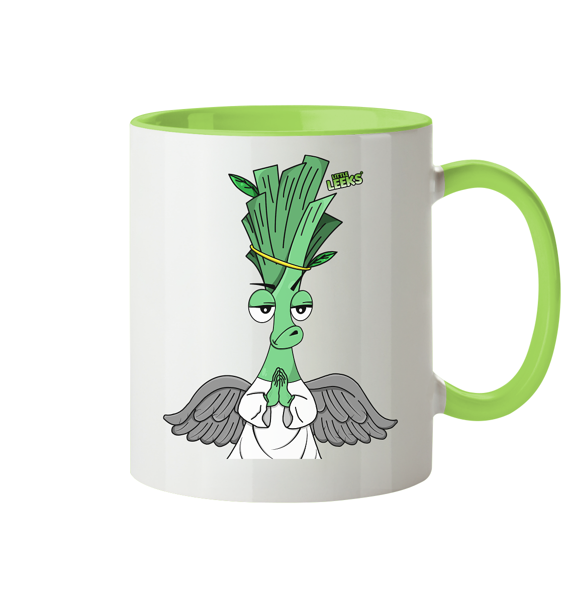 Motiv Nr 03: motivierter Engel Lauch - Tasse zweifarbig
