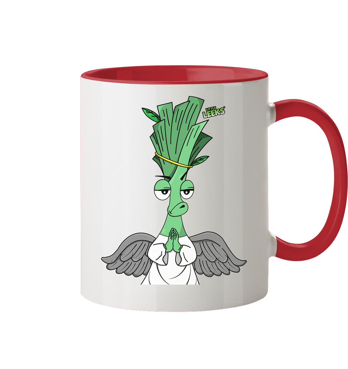 Motiv Nr 03: motivierter Engel Lauch - Tasse zweifarbig