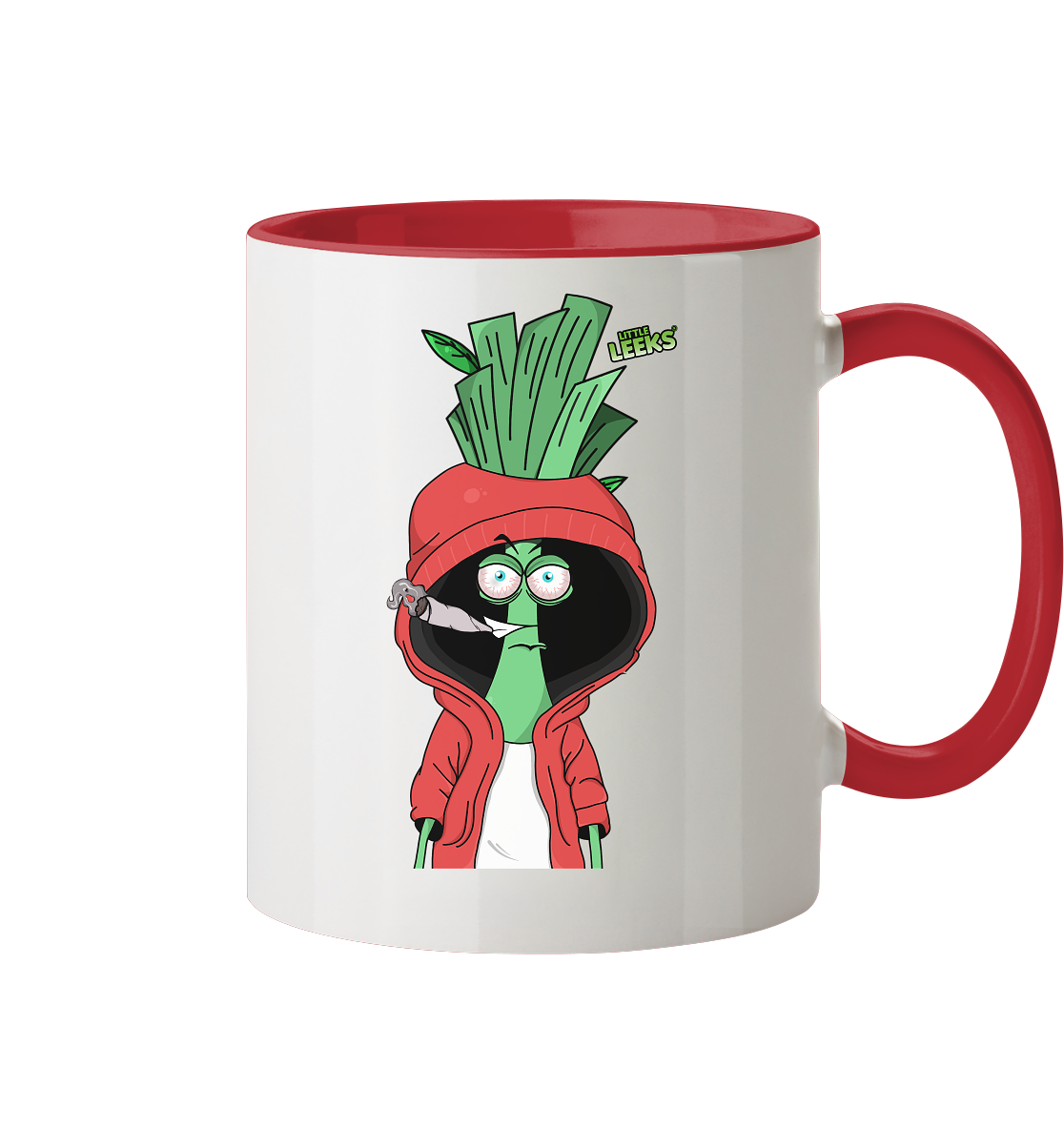 Motiv Little Leeks Nr 08: Smokin Green Lauch - Tasse zweifarbig