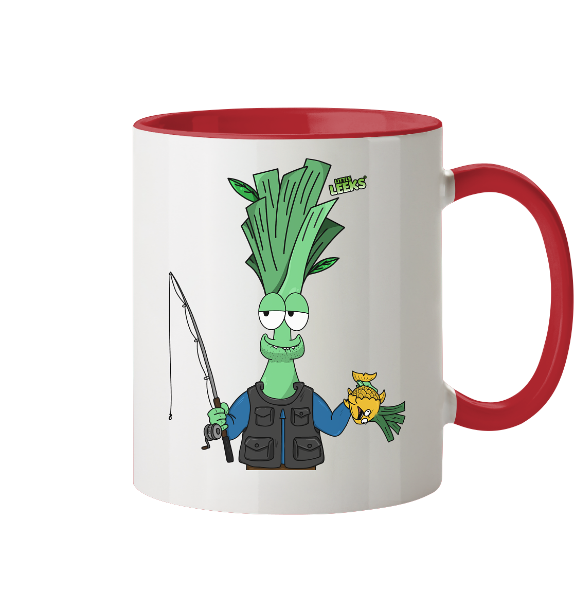 Motiv Little Leeks Nr 36: Fischermeister Lauch - Tasse zweifarbig