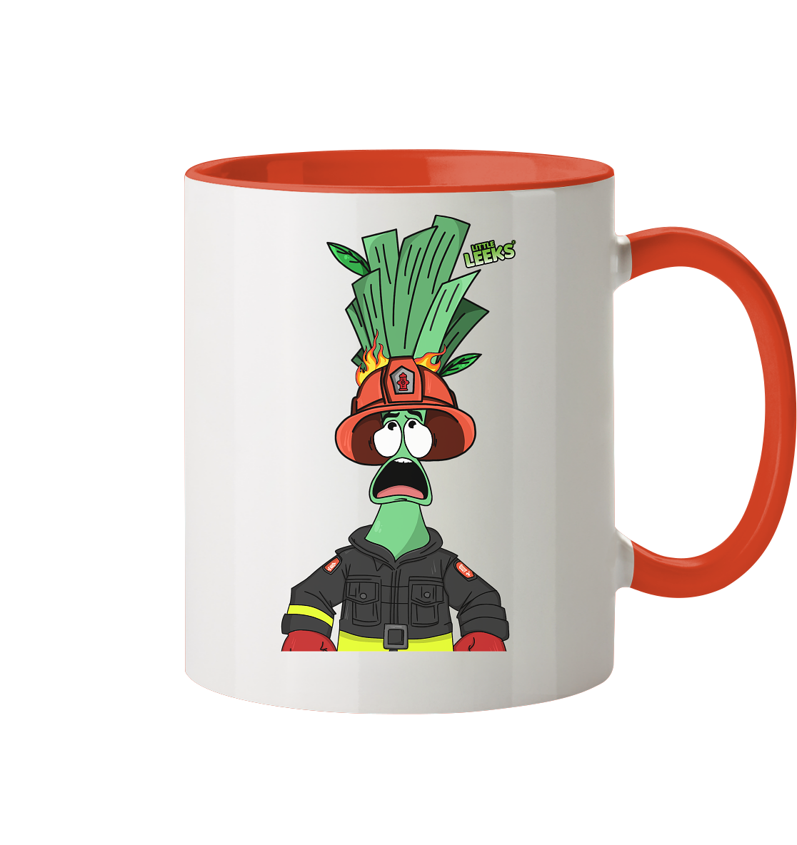 Motiv Nr 04: Feuerwehrlauch - Tasse zweifarbig