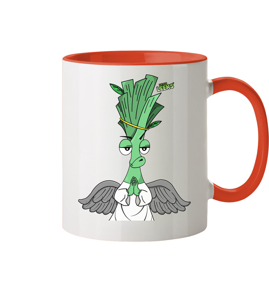Motiv Nr 03: motivierter Engel Lauch - Tasse zweifarbig