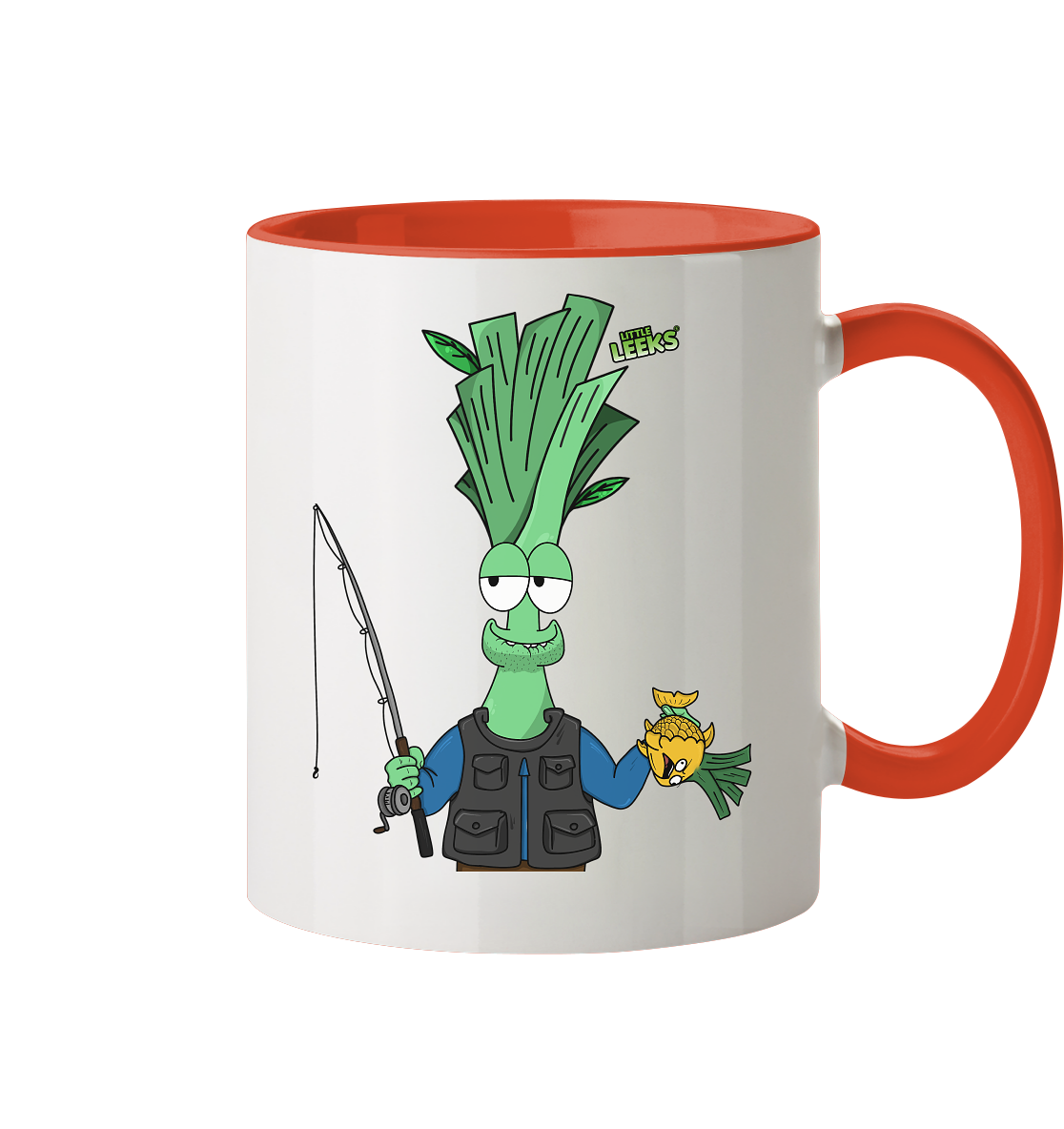 Motiv Little Leeks Nr 36: Fischermeister Lauch - Tasse zweifarbig