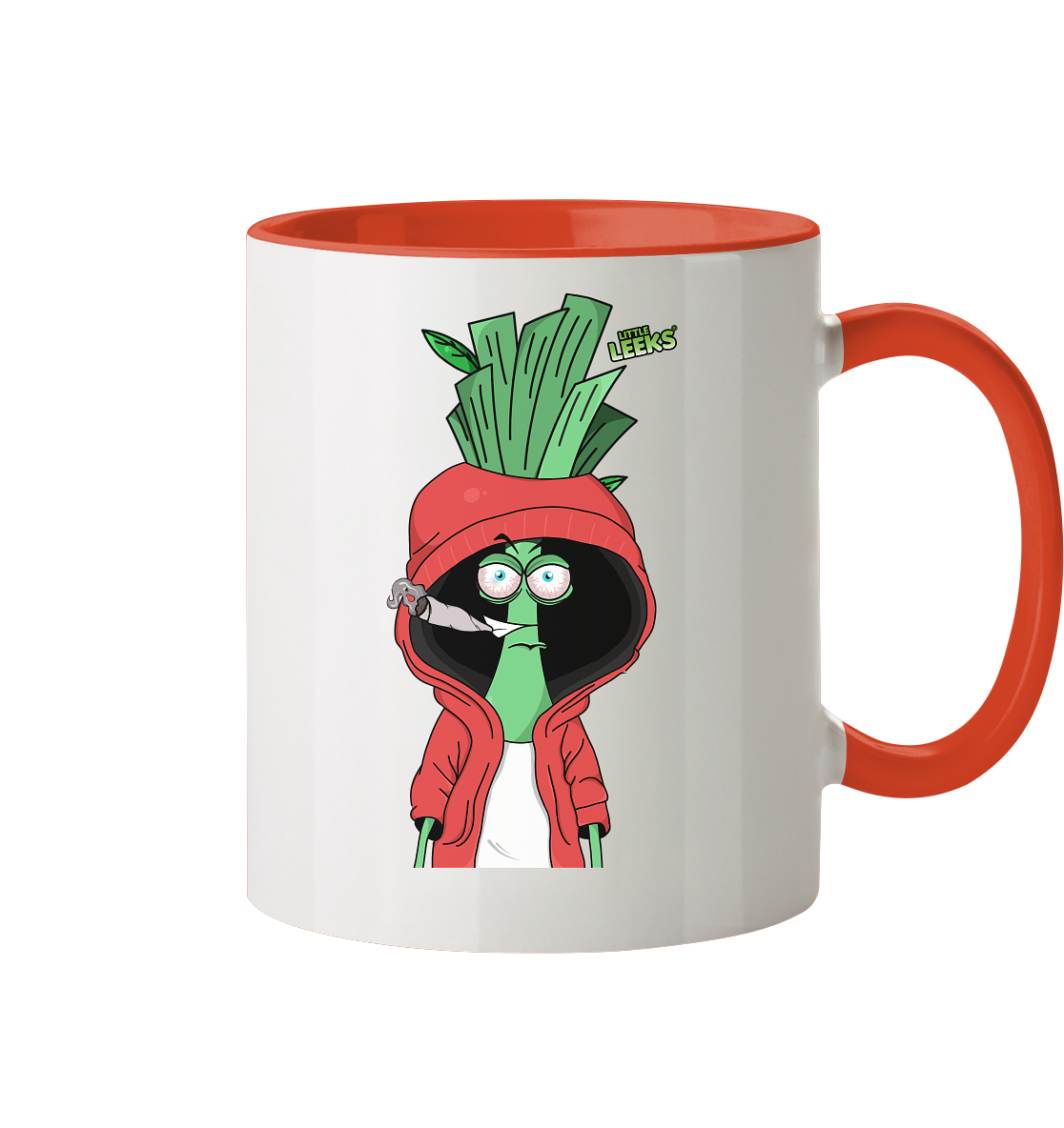 Motiv Little Leeks Nr 08: Smokin Green Lauch - Tasse zweifarbig