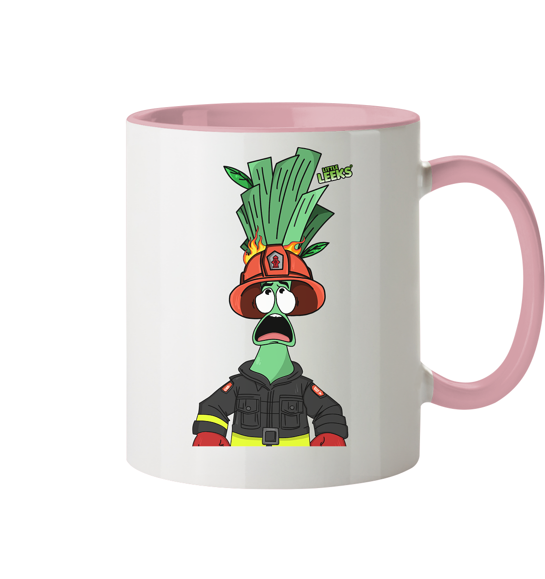 Motiv Nr 04: Feuerwehrlauch - Tasse zweifarbig