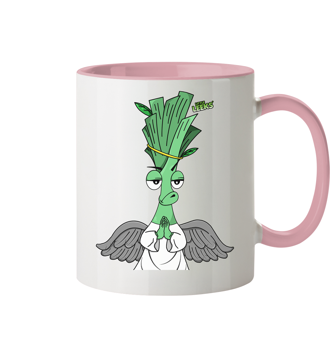 Motiv Nr 03: motivierter Engel Lauch - Tasse zweifarbig