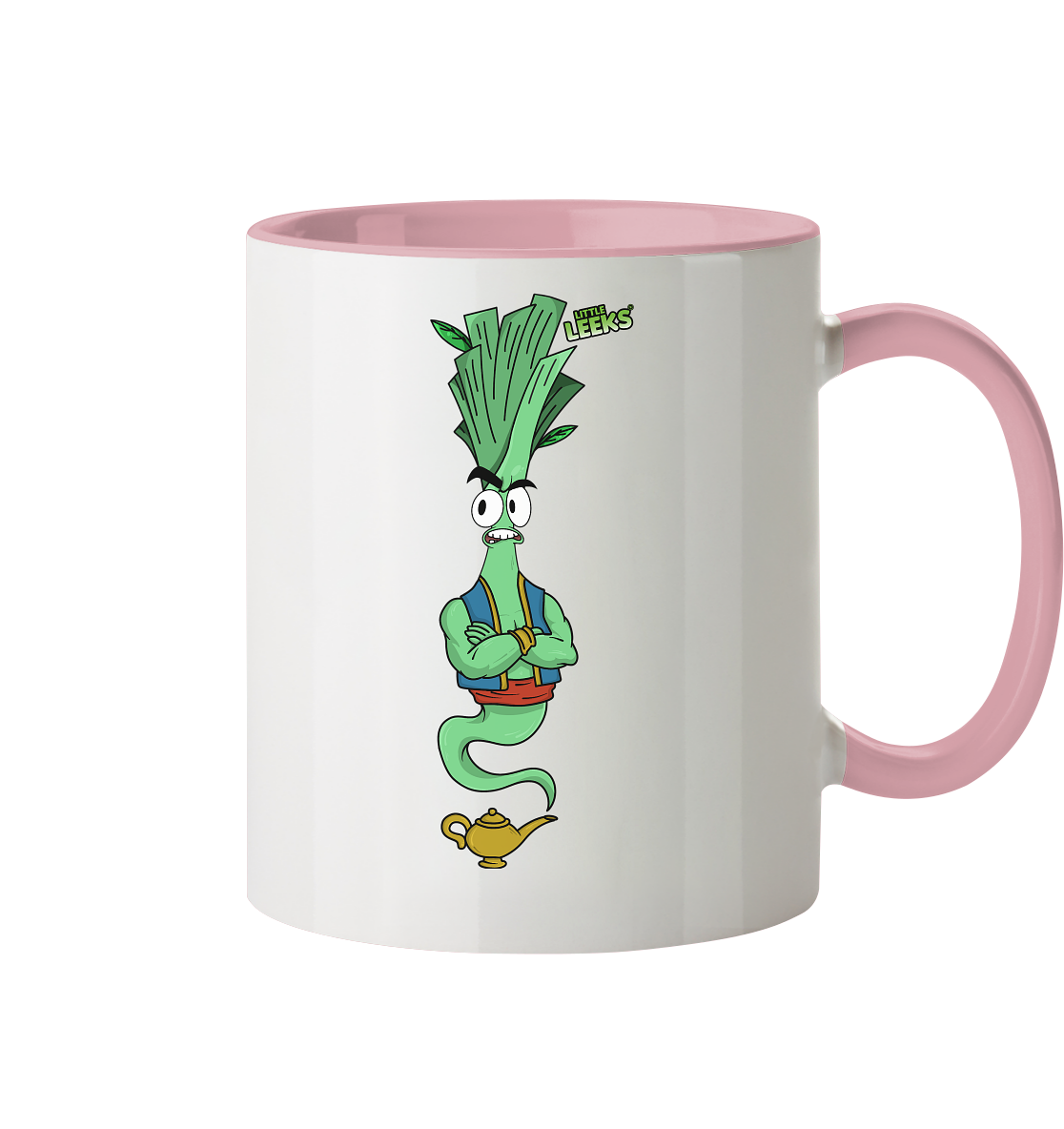 Motiv Little Leeks Nr 43: Lauch aus der Flasche - Tasse zweifarbig