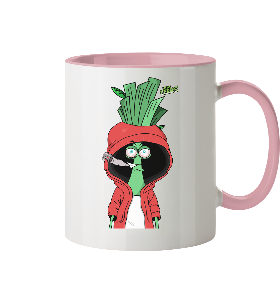 Motiv Little Leeks Nr 08: Smokin Green Lauch - Tasse zweifarbig