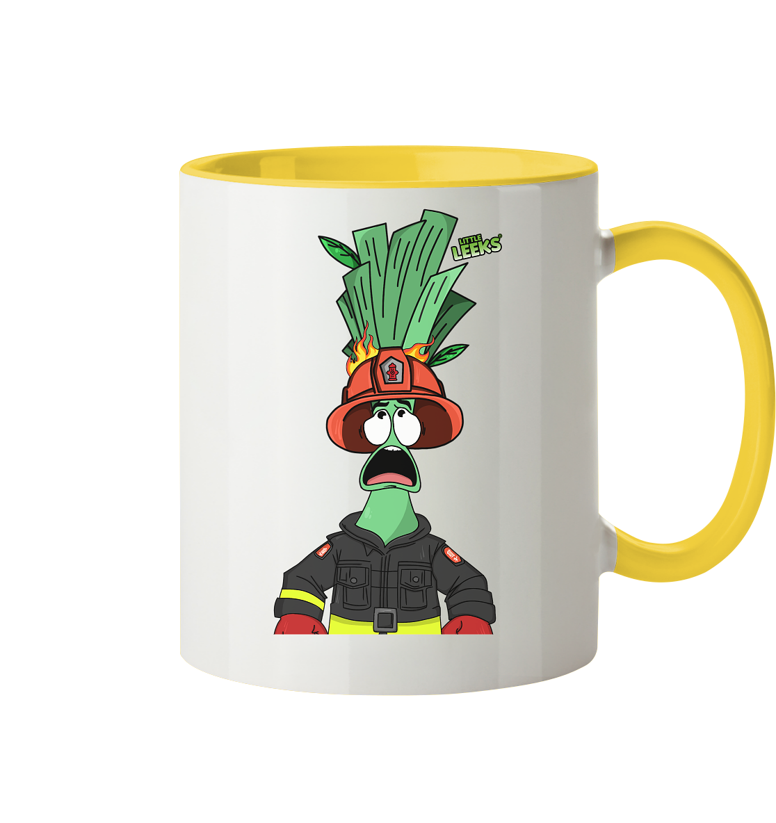 Motiv Nr 04: Feuerwehrlauch - Tasse zweifarbig