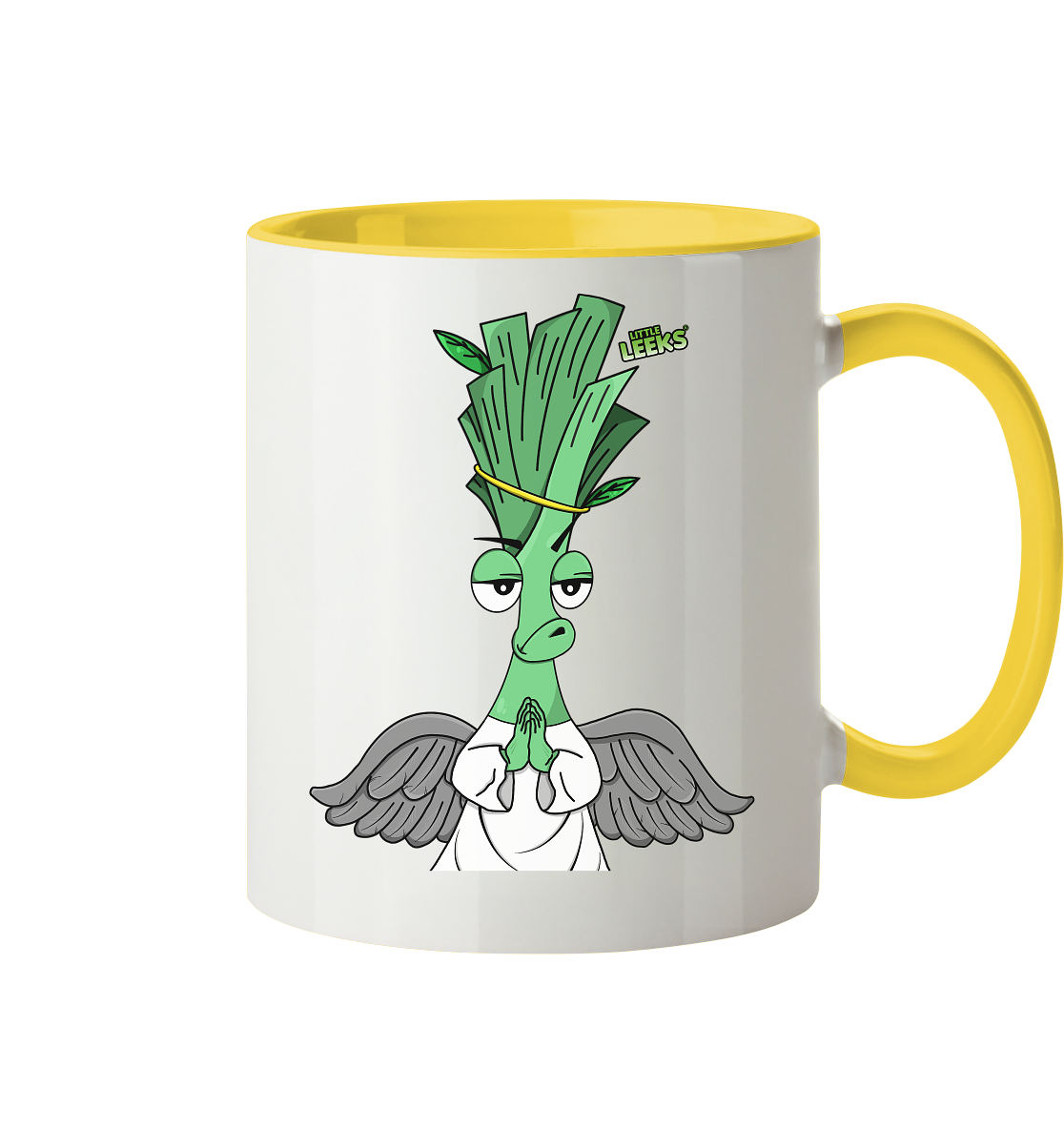 Motiv Nr 03: motivierter Engel Lauch - Tasse zweifarbig