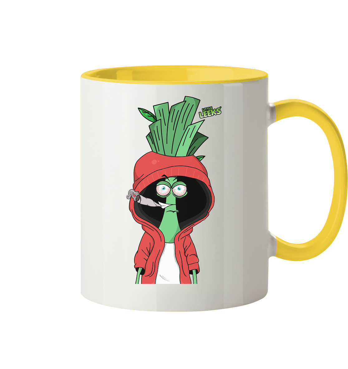 Motiv Little Leeks Nr 08: Smokin Green Lauch - Tasse zweifarbig